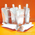 250 ml PA/PE Laminated plastic 10mm spout pouch bag for juice